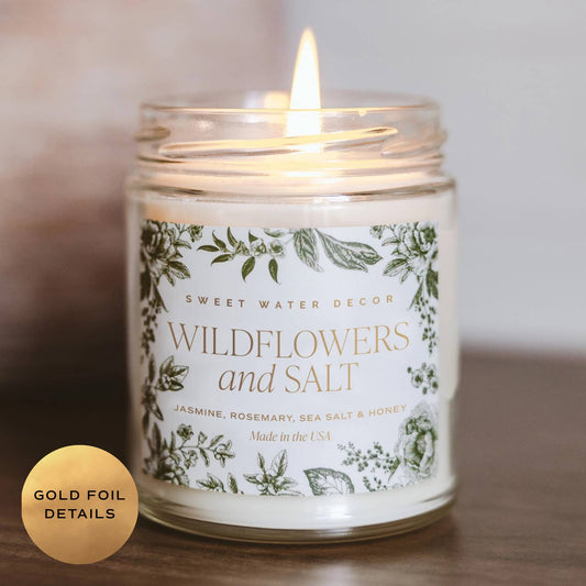 Wildflowers and Salt Candle