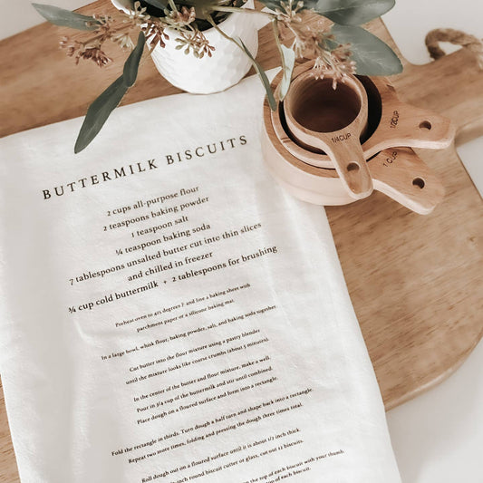 Buttermilk Biscuit Recipe Tea Towel