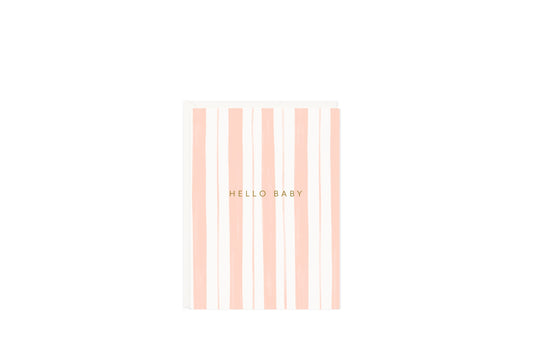 Hello Baby Mini Card - Pink